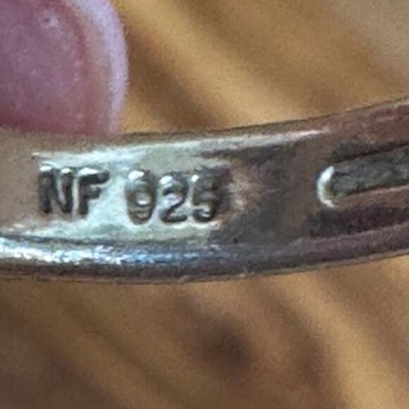 Vintage STERLING SILVER Baltic AMBER Ring 8 - Picture 2 of 3